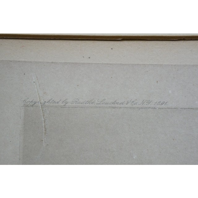 Antique John Octavius Anderson Signed Dear Sweet Spot Home Etching 37" For Sale - Image 9 of 12