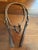 Fabulous Vintage English Round Braided Plaited Leather Horse Rein. A gorgeous rustic mid-century decor piece. Stainless...