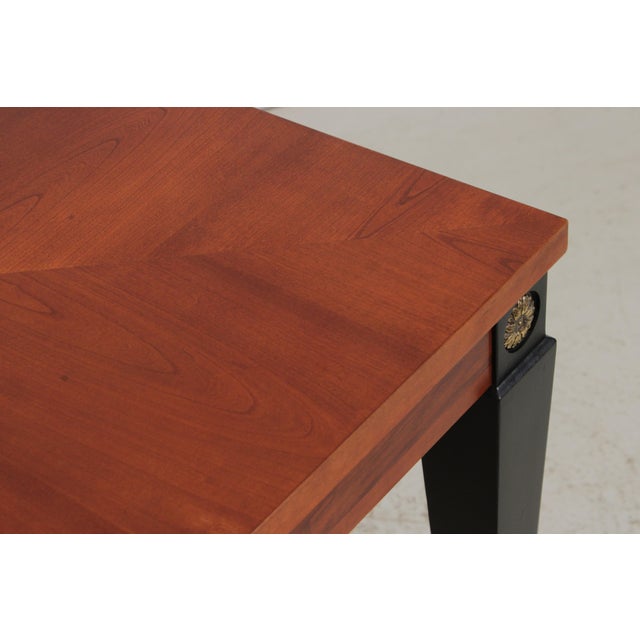 Ethan Allen Ethan Allen Medallion Collection Cherry Dining Room Table For Sale - Image 4 of 17