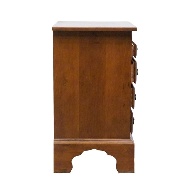 Keller Furniture Solid Cherry Early American Colonial Revival 24" Four Drawer Nightstand 2650 For Sale - Image 12 of 14