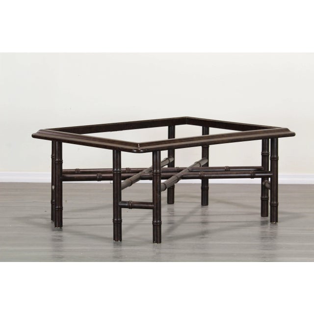 Mid-Century Modern Vintage Faux Bamboo Coffee Table For Sale - Image 3 of 4