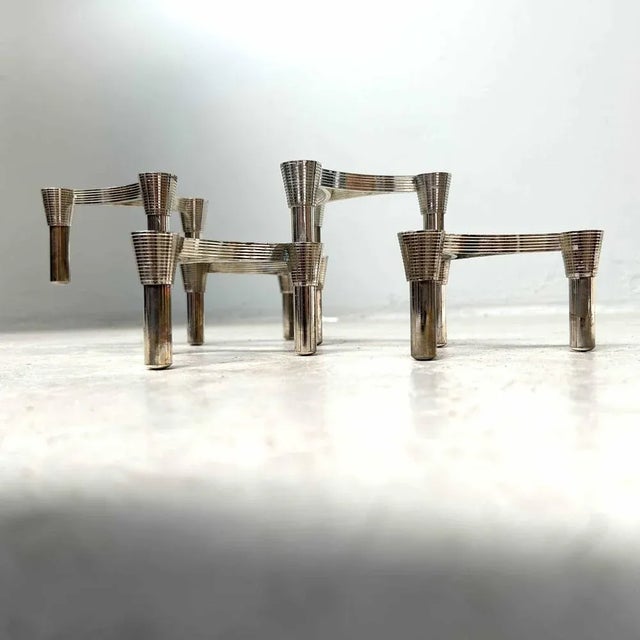 Modular Candleholders, 1960s, Set of 5 For Sale - Image 4 of 12
