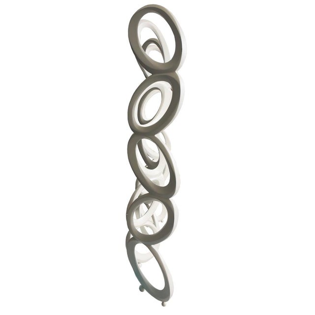 Vintage Mid Century Modernist Circle Resin Screen or Room Divider, 1960's, White For Sale In Miami - Image 6 of 8