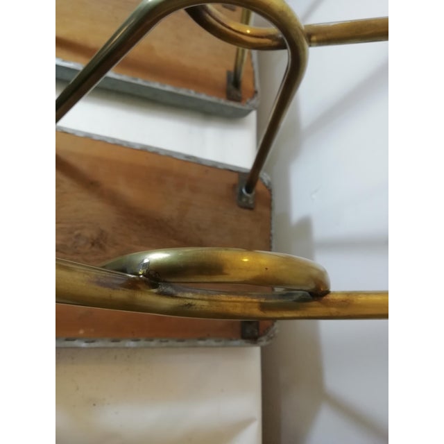 Vintage Brass Stools, Italy, 1950s, Set of 2 For Sale - Image 10 of 12