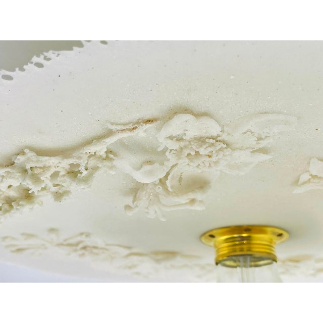 Luca for Fermaluce Cream Resin Brass Flush Mount Light, Italy 2022, Labeled For Sale - Image 12 of 17