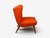 Elias Svendberg, Rare Easy Chair, Wood, Red Fabric, Sweden, 1940s For Sale - Image 10 of 12