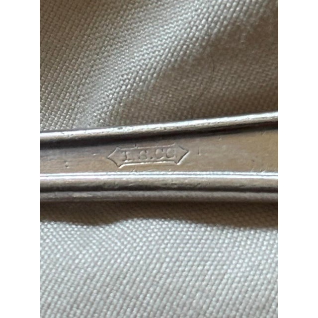 Metal Antique International Silver Co. Hotel Ware Silver Plate Trident Oyster Forks Set of 2 From the Parker House Hotel in Boston Circa 1910 For Sale - Image 7 of 9