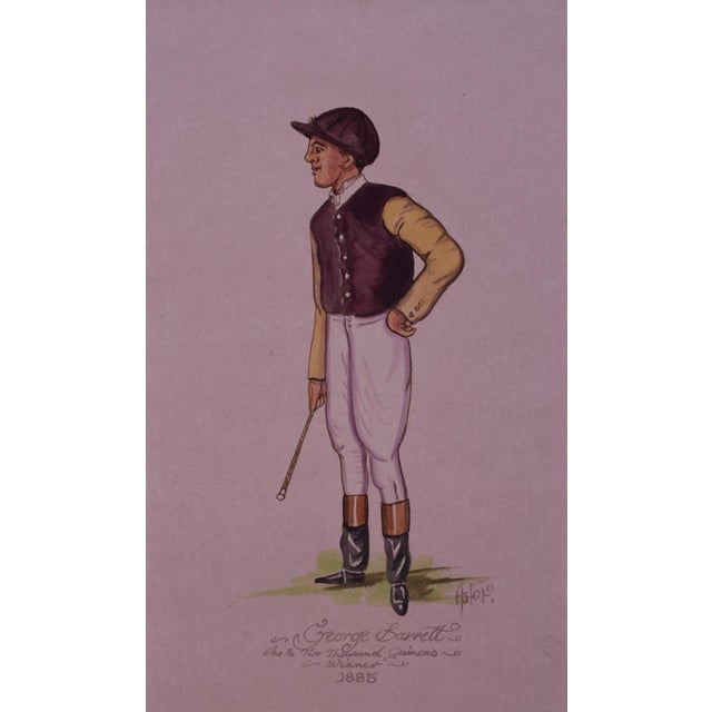Art Sz: 10"H x 6"W Frame Sz: 15 3/4"H x 11" w/ celadon green matte Colin George Barrett (29 May 1863 – 25 February 1898),...