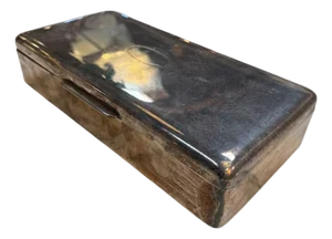 Vintage State Express Cigarettes Metal Cigarette Box With Wooden Interior