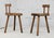 Set of French Tripod Stools with Brutalist Backs, 1960s For Sale - Image 18 of 18