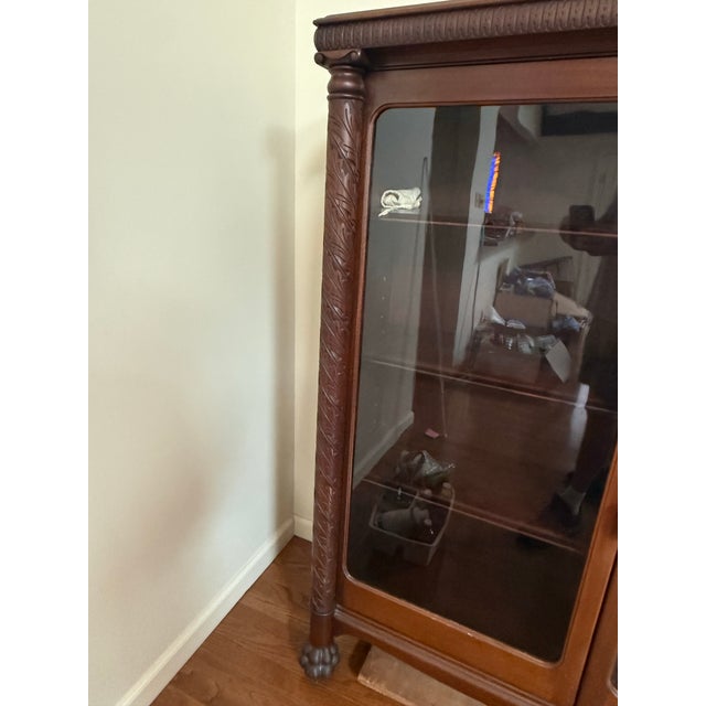 Brown Late 19th Century Victorian Double Door Bookcase For Sale - Image 8 of 12