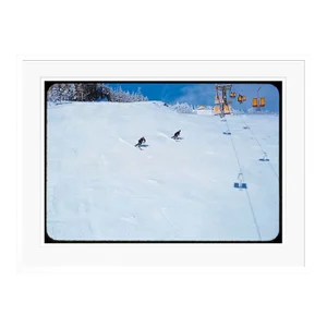 Downhill Racers 1955 by Toni Frissell White Framed