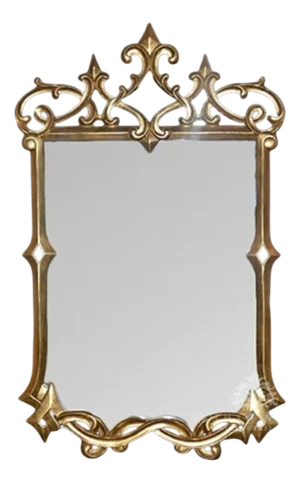 Gothic English Gilt Glass Mirror