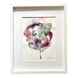 Original Botanical Painting Whisper the Word Abstract Watercolor Painting on Paper