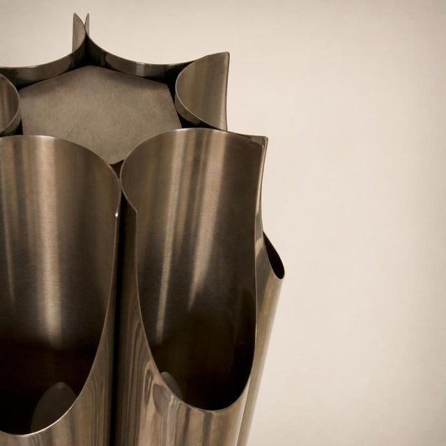Black Large Model 2393 Orgue Lamps by Maison Charles, France, 1970, Set of 2 For Sale - Image 8 of 11