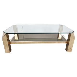 Vintage Golden Coffee Table, 1970s For Sale