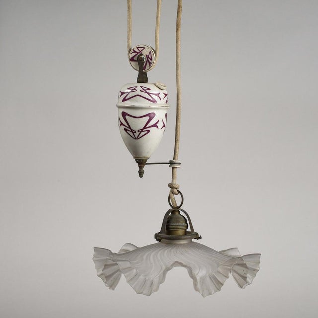 Art Nouveau Ceramic Up-and-Down Pendant For Sale - Image 18 of 18