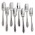 Vintage Sheffield Silver Plated Dessert Pastry Forks - Set of 8 For Sale