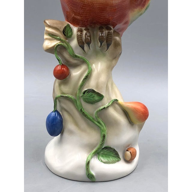 Beige Large Mid-Century Hand-Painted Porcelain Figurine of Parrot / Macaw (Model 5000) by Béla Kelemen for Herend For Sale - Image 8 of 13