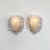 Frosted Amber Glass and Wrought Iron Wall Sconces with Metal Frames, Set of 2 For Sale - Image 16 of 18