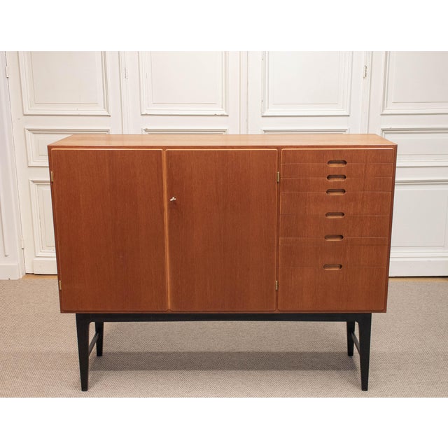 Mässan Cabinet in Teak attributed to Kurt Karlsson for August Löfvings Möbelfabrik, 1950s For Sale - Image 9 of 14