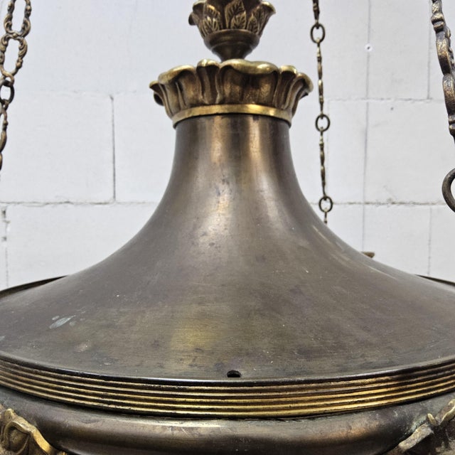 Antique Neo-Renaissance Greenman Candle Chandelier, 1980s For Sale - Image 16 of 18