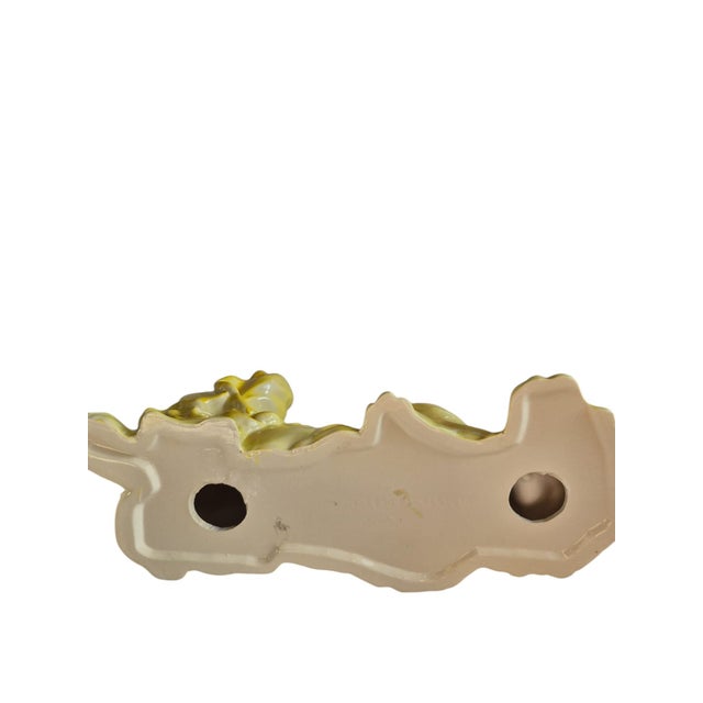 Ceramic Vintage Yellow Porcelain Pekinese Dog Figurine Astoria Moldings Inc Made in Germany C. 1960's For Sale - Image 7 of 10