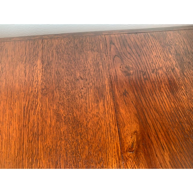 Small 19th Century Square Oak Table with Spiral Columns For Sale - Image 16 of 18