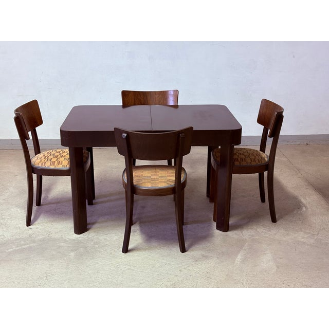 Dining Table and Chairs from Thonet, 1940s, Set of 5 For Sale - Image 13 of 13