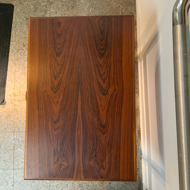 Wood 1960s Danish Modern Rosewood Sewing Stand by Johansson For Sale - Image 7 of 12