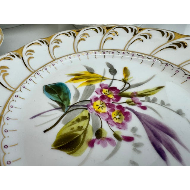 Traditional Antique German Porcelain Floral Plates in the Manner of Carl Tielsch - Set of 12 For Sale - Image 3 of 10
