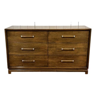 Art Deco Style Chest of Drawers in Walnut and Oak, 1950s For Sale