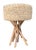 Jeffan International Raffia and Teak Stool For Sale