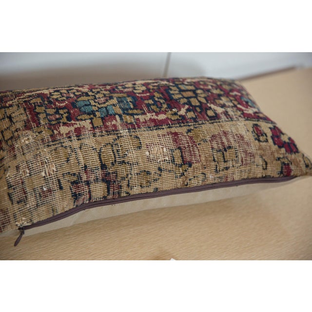Eggplant Vintage Rug Fragment Pillow For Sale - Image 8 of 8
