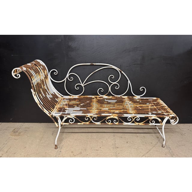 French Decorative Iron Garden Seat, 1970 For Sale - Image 11 of 11