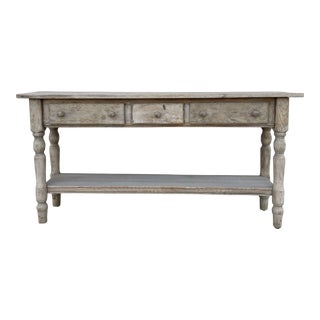 Bleached Pine Console For Sale