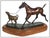 The artwork here, "Tag Along", is a wonderful depiction of a horse being led by a dog, that is saturated with acute detail...