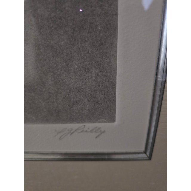 Paper Mid Century Artist Proof Triple Signed Abstract Etching For Sale - Image 7 of 12