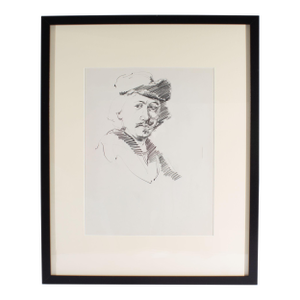 Graphite Portrait Drawing of a Man by James L. Bruch
