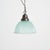 Antique Light Blue Tint Pendant from Holophane, 1930s For Sale - Image 9 of 9