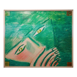 Virgilio Guidi, Marina e Incontro, Oil on Canvas, 1968, Framed For Sale