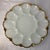 Offered here is this mid century vintage white opalescent milk glass deviled egg plate with 22k gilt edge. Item is in...