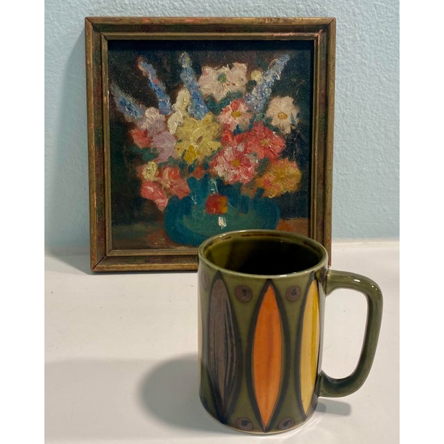 Paint Vintage Flower Painting Assorted Flowers Signed For Sale - Image 7 of 7