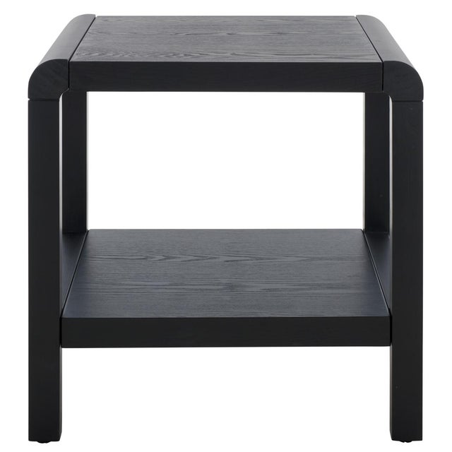 Black Omara 1 Shelf Side Table in Black For Sale - Image 8 of 8