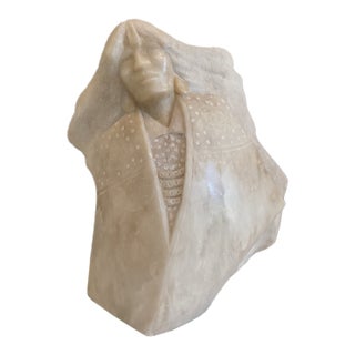 Mid 20th Century Hand-Carved Alabaster Sculpture For Sale