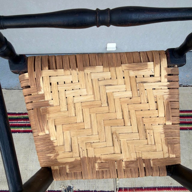 Antique Black-Painted New England Banister-Back Side Chair, Circa 1750s For Sale - Image 17 of 18