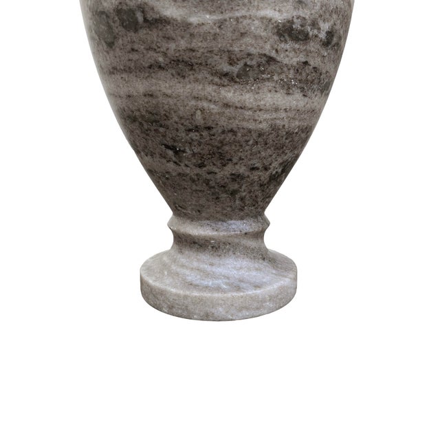 Modern Marble Vase With Beautiful Greige Tones For Sale - Image 3 of 8