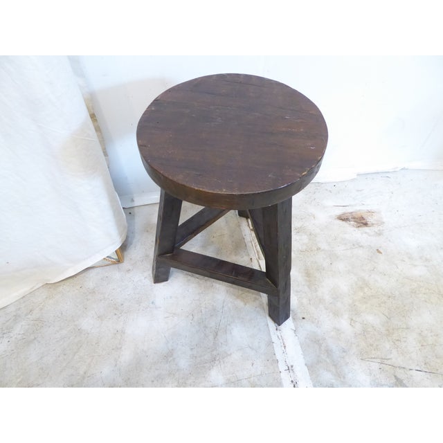 This hardwood stool is well constructed and sturdy.