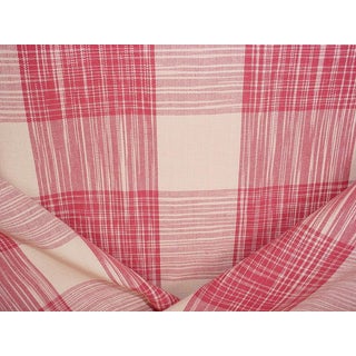 Brunschwig & Fils Essex Woven Plaid Cardinal Upholstery Fabric - 14 1/2 Yards For Sale