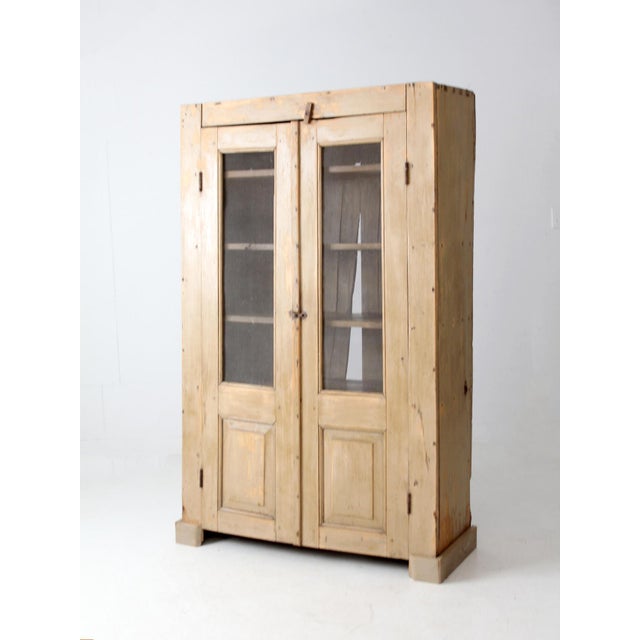 Antique Pine Farmhouse Cupboard For Sale - Image 4 of 13
